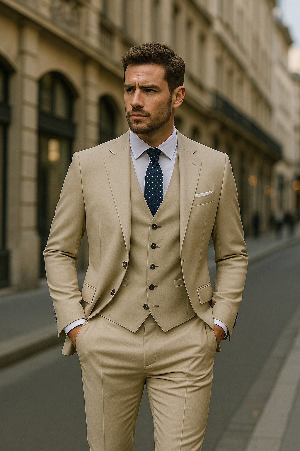 Neïl | Herre Kostume Justeret Tre-delt – Distinkt Stil