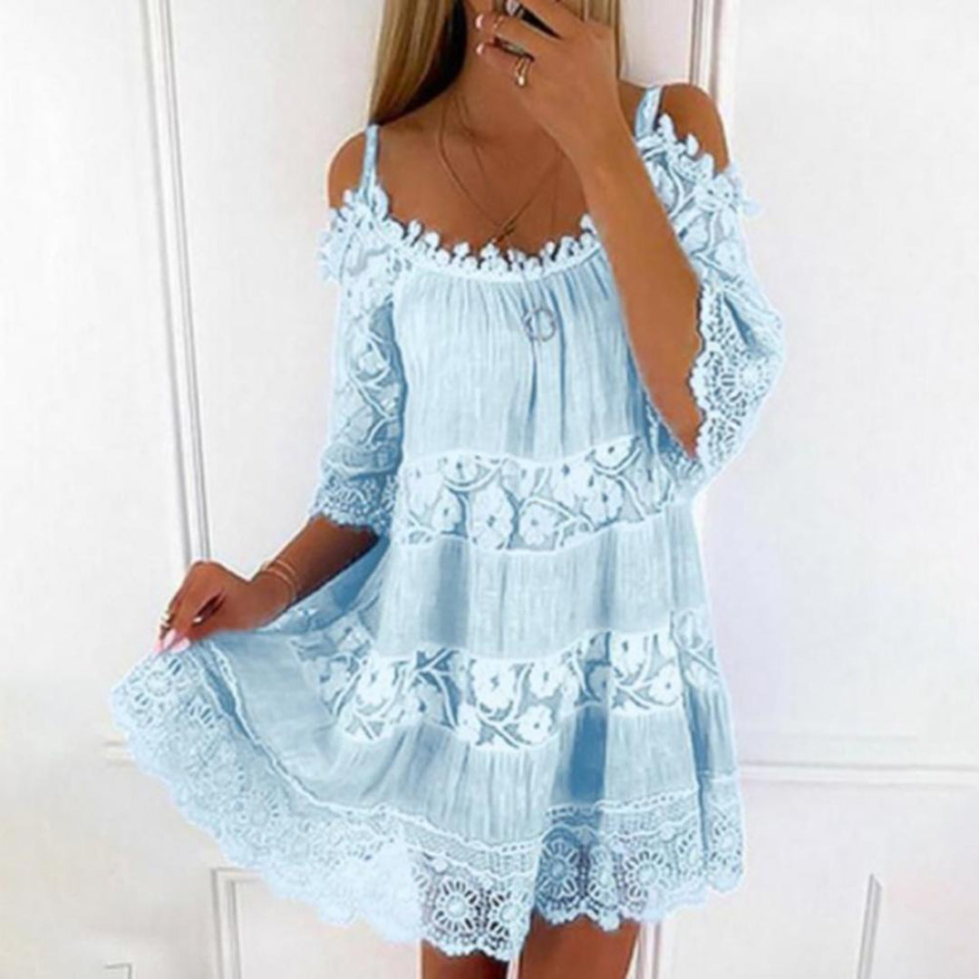 Laura | Bohemian Dress with Off-the-Shoulder - Light and Feminine Style