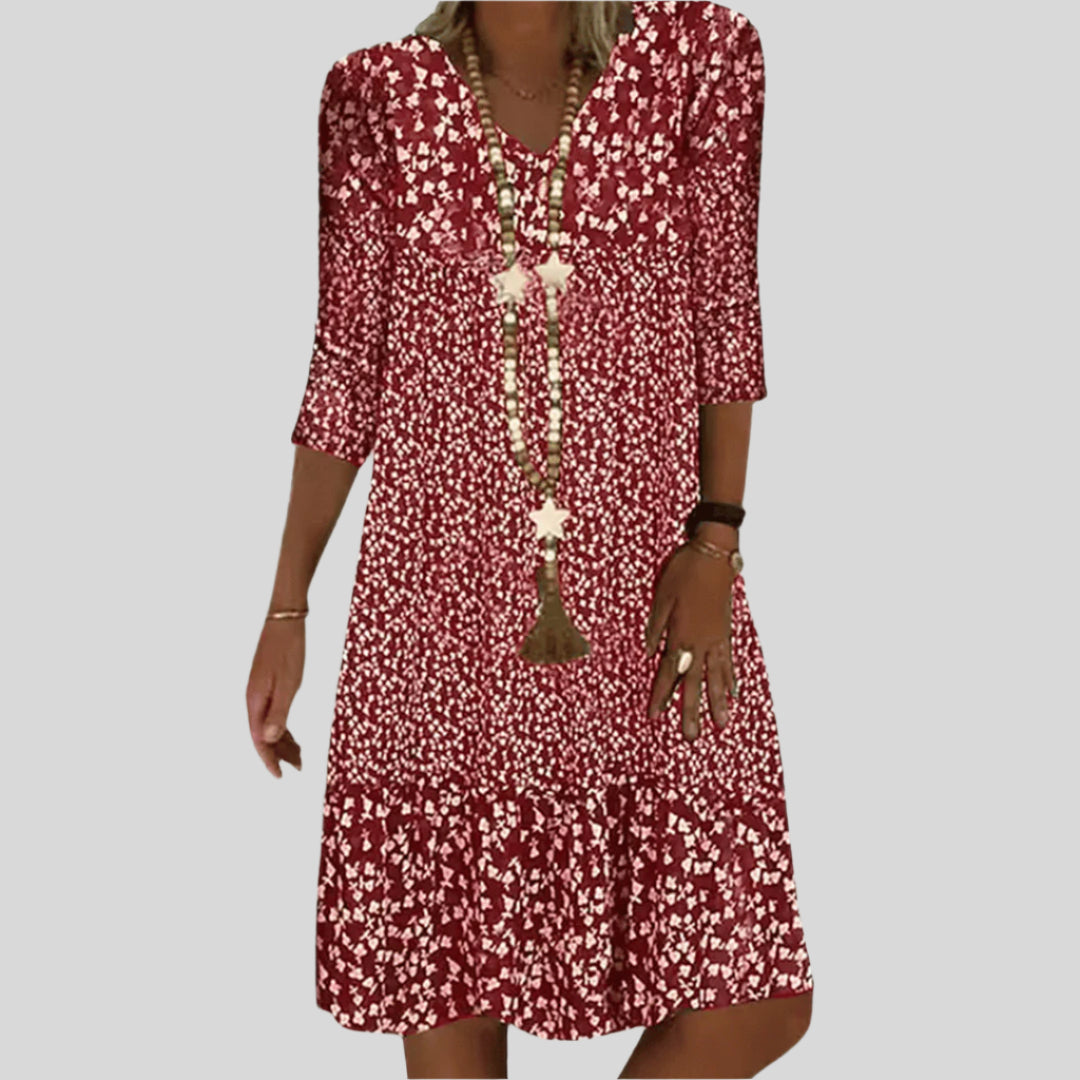 Valentine | Abito Midi Elegante Con Collo A V
