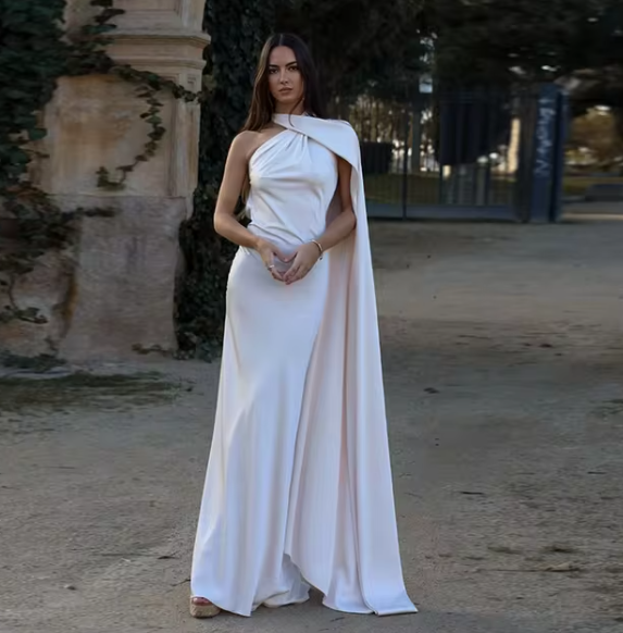 Jade | Vestido de Noche Largo y Drapeado