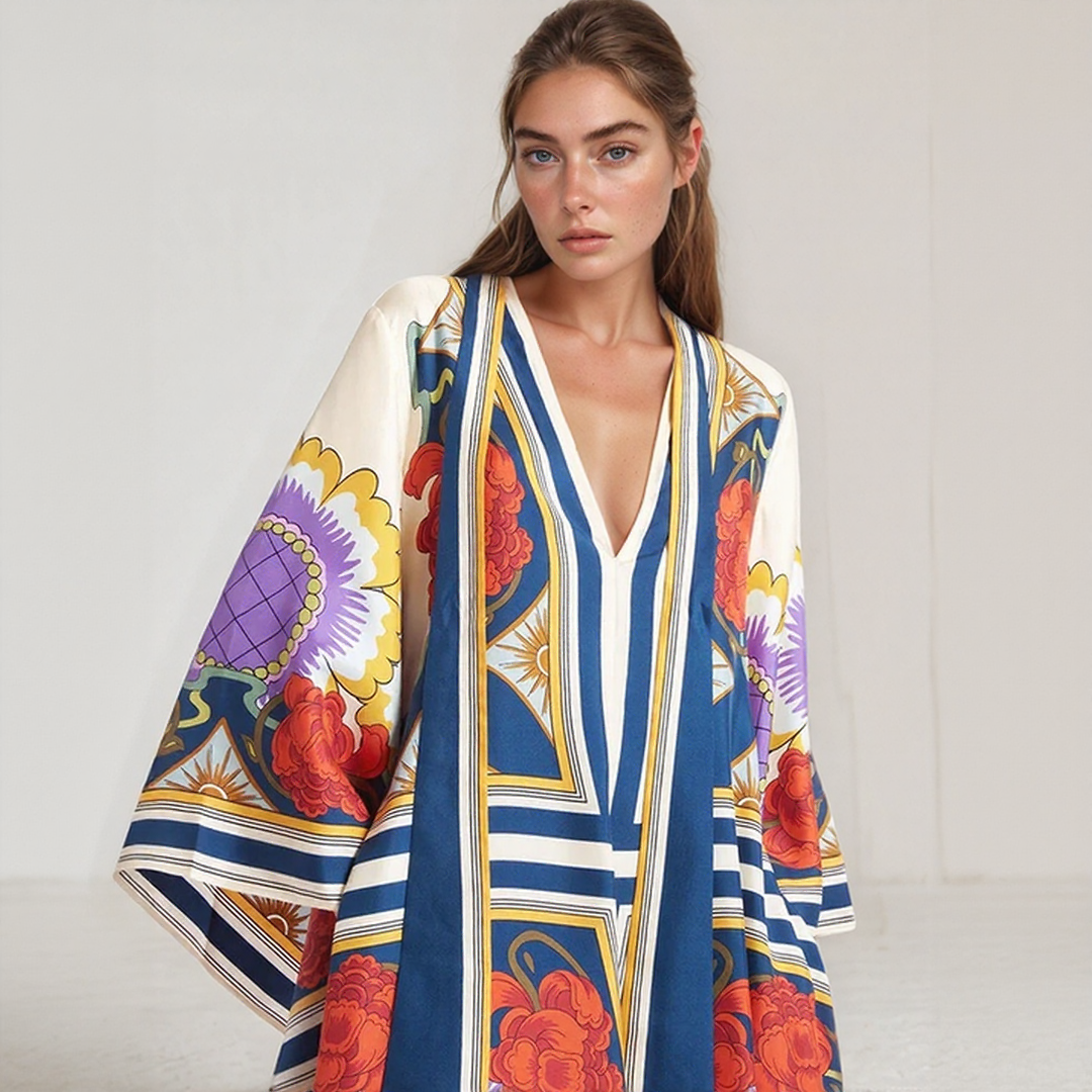 Djamila | Abito Maxi Kaftan Bohemien – Eleganza Informale e Fluida
