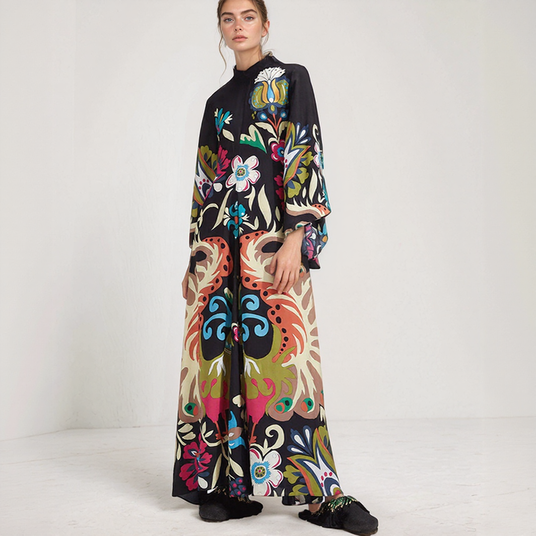 Djamila | Abito Maxi Kaftan Bohemien – Eleganza Informale e Fluida