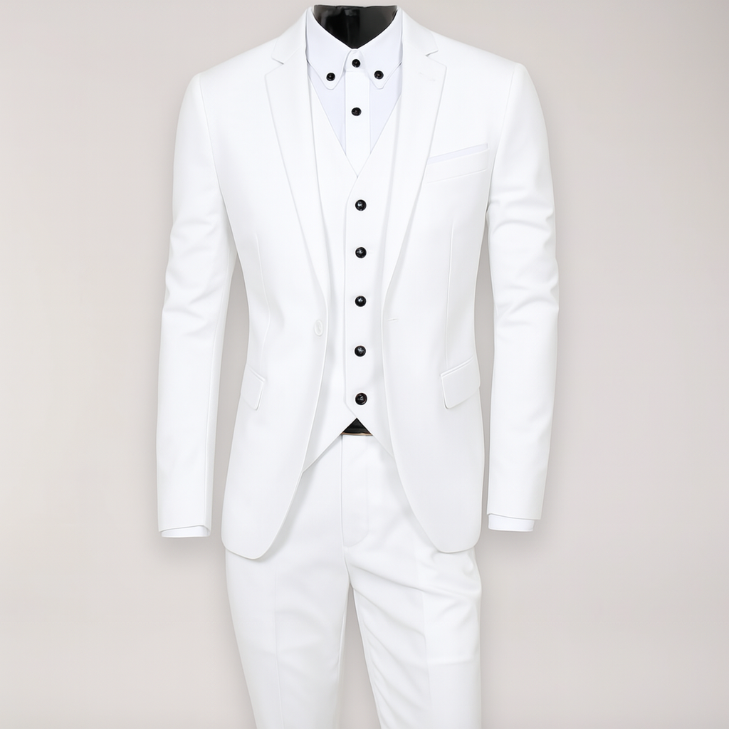 Emory | Férfi Háromrészes Slim Fit Elegáns Öltöny