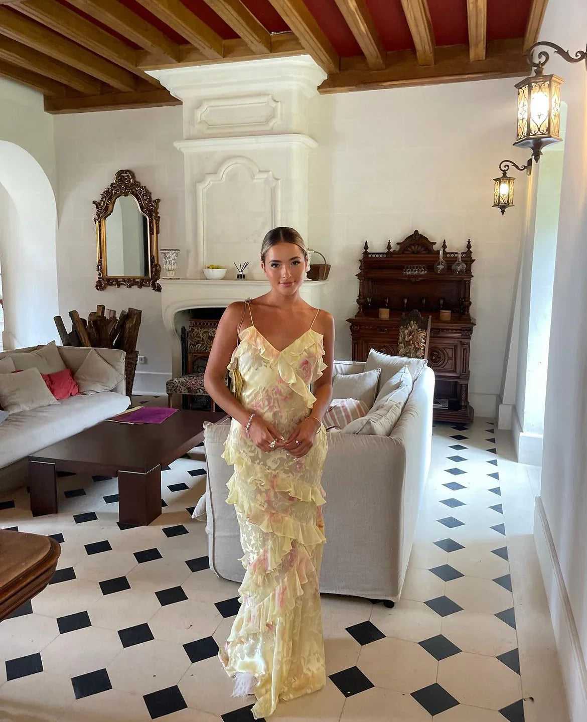 Sophie | Maxi Kjole Med Volanger – Romantisk Eleganse Og Letthet