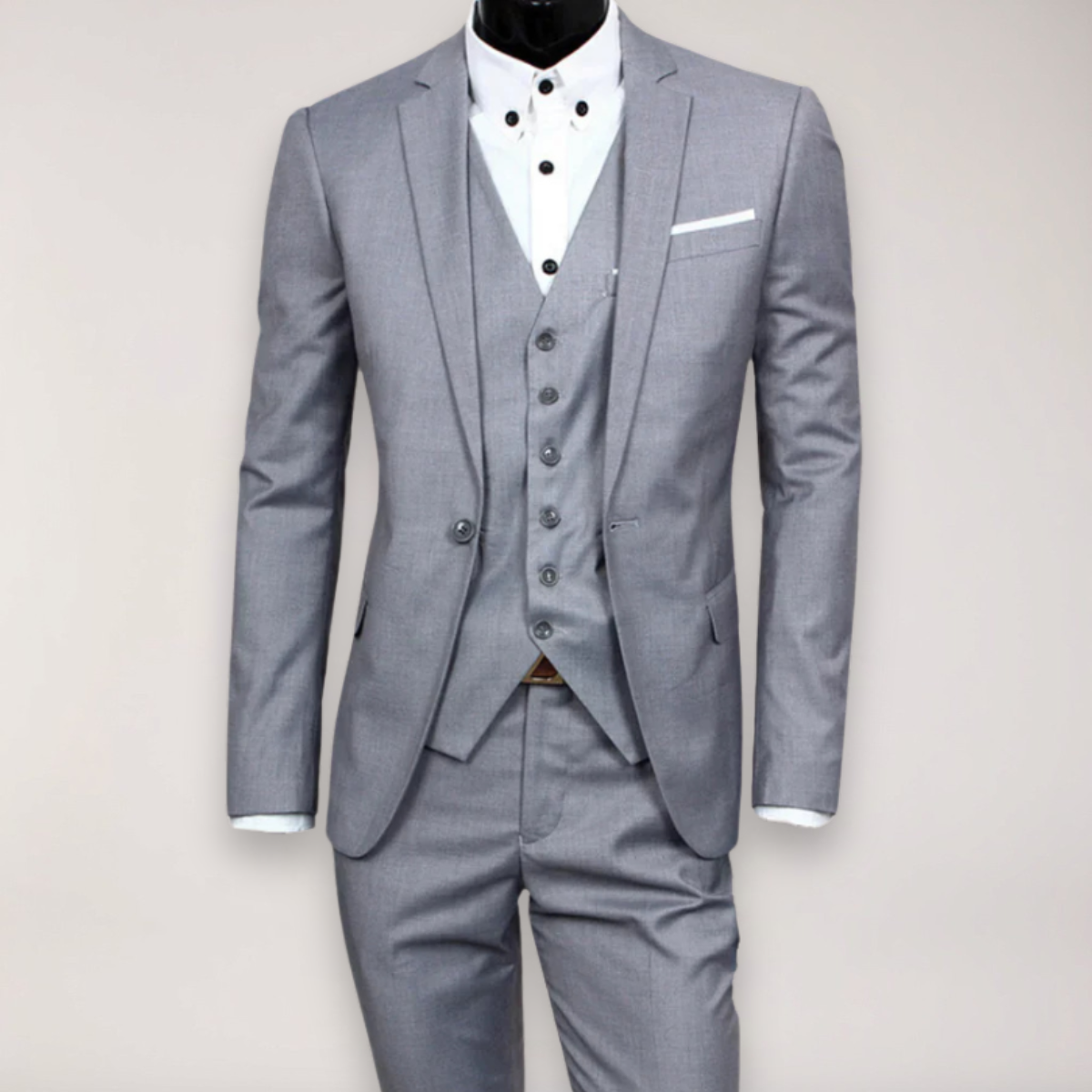 Emory | Férfi Háromrészes Slim Fit Elegáns Öltöny
