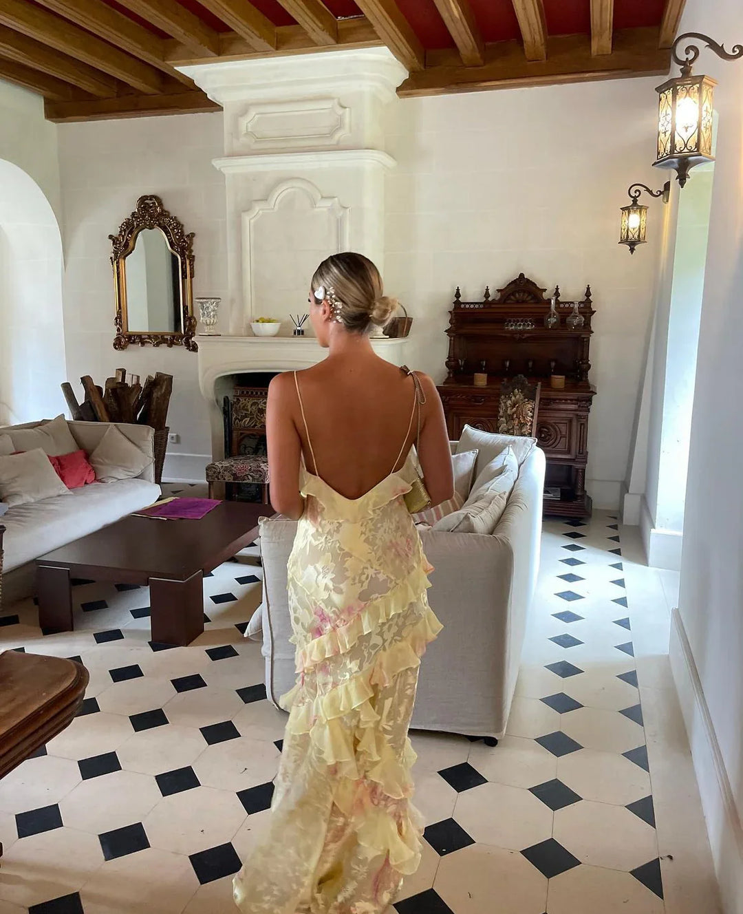 Sophie | Maxi Kjole Med Volanger – Romantisk Eleganse Og Letthet