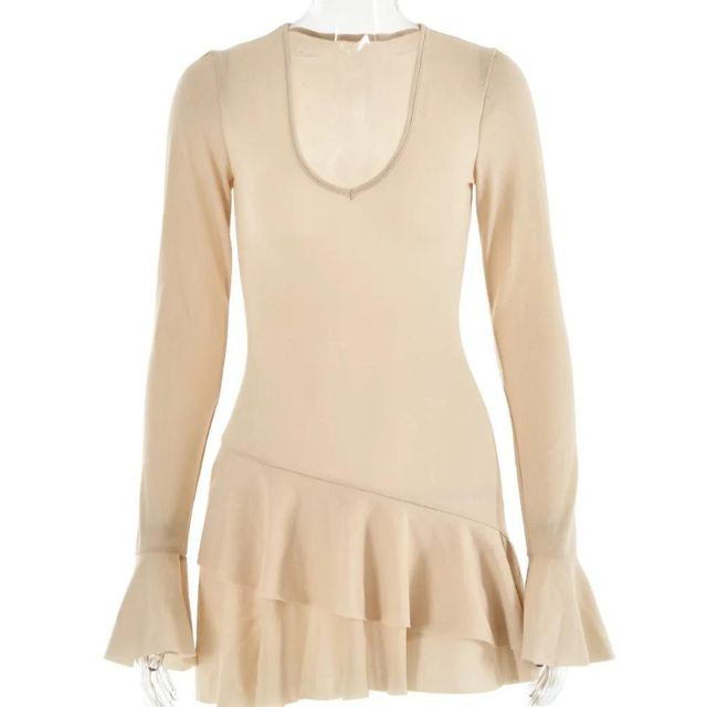 Candice | Mini Shimmer Dress with Flared Sleeves