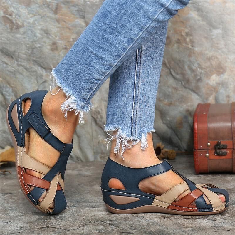 Alma | Sandalen met Kruisband – Vintage en Vrouwelijke Allure