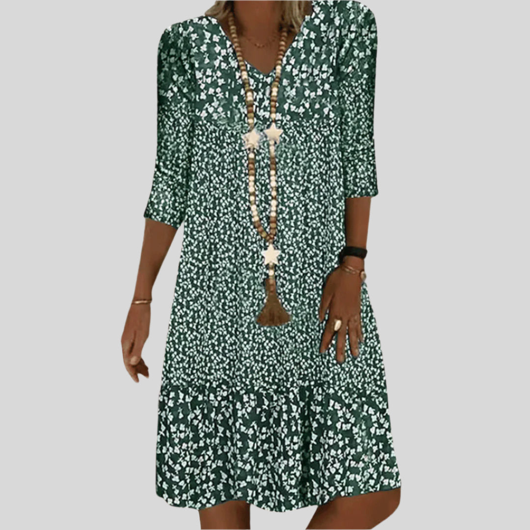 Valentine | Abito Midi Elegante Con Collo A V