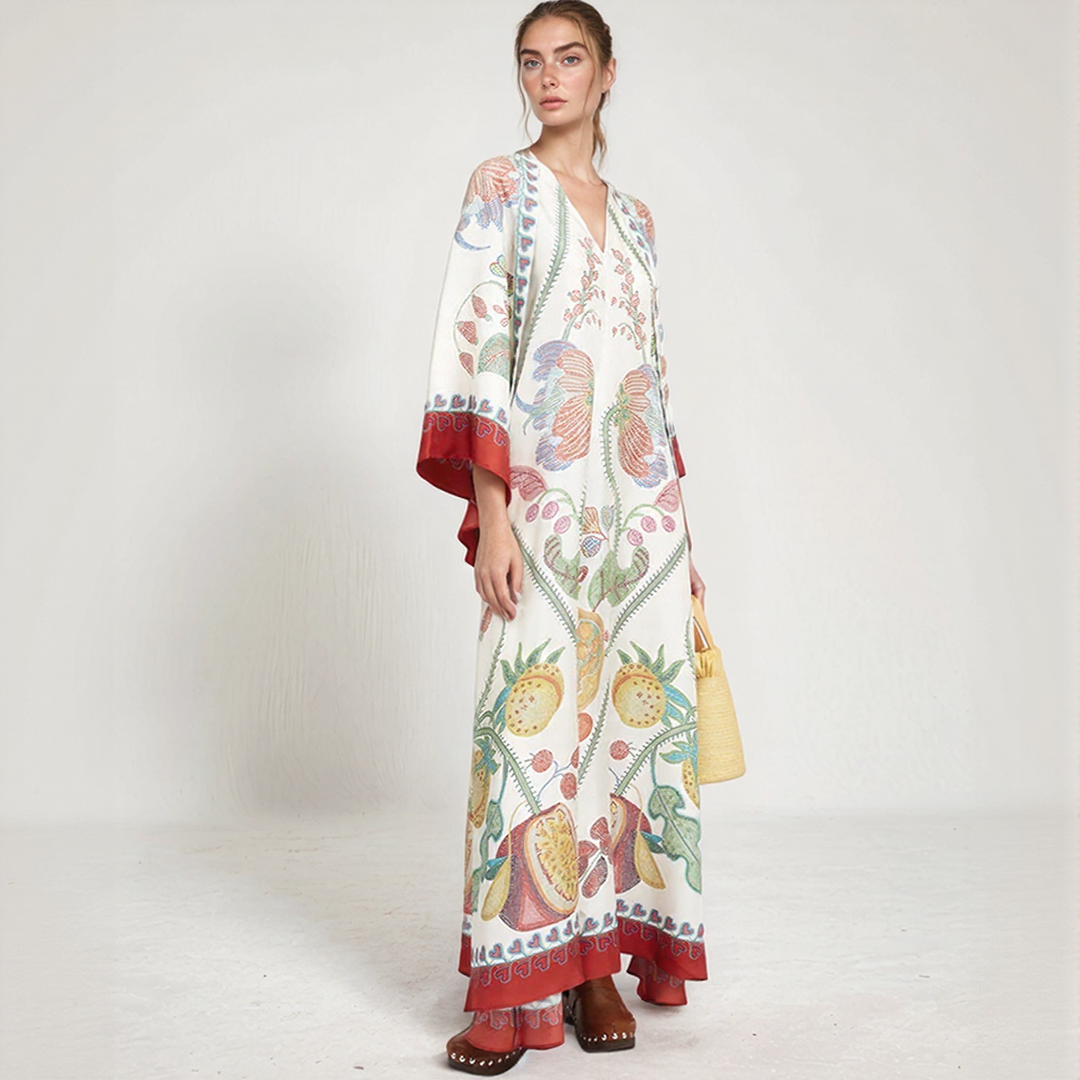 Djamila | Abito Maxi Kaftan Bohemien – Eleganza Informale e Fluida