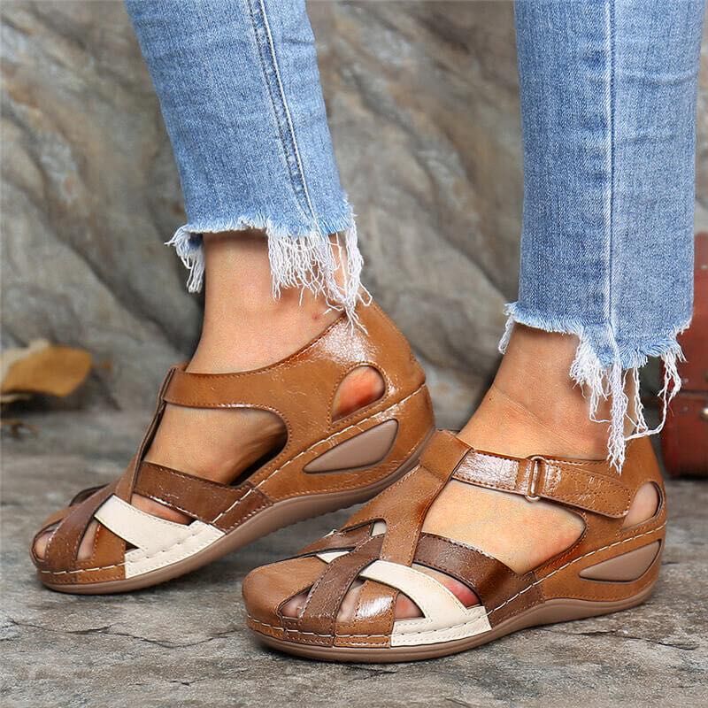 Alma | Sandalen met Kruisband – Vintage en Vrouwelijke Allure