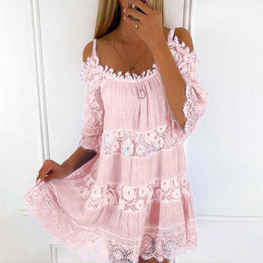 Laura | Bohemian Dress with Off-the-Shoulder - Light and Feminine Style