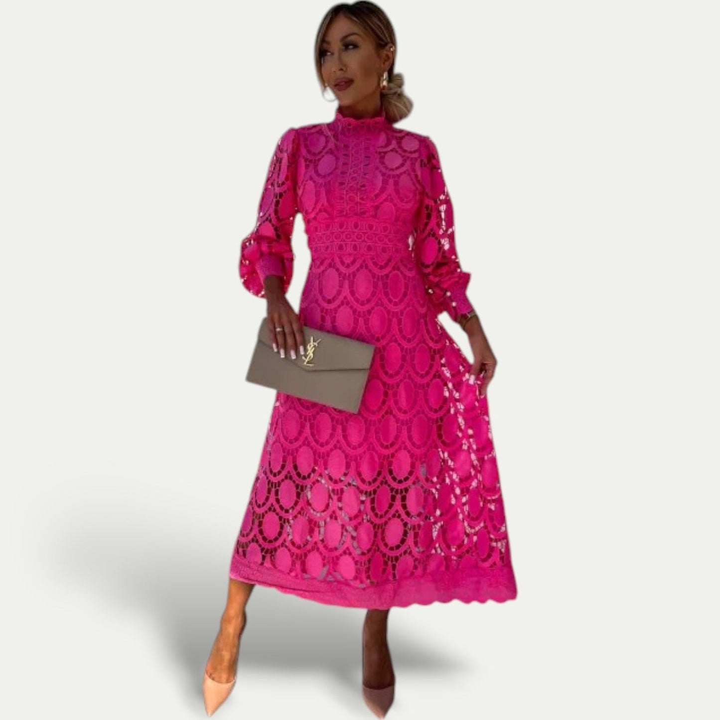 Sabrine | Midi Sukienka Wyrafinowana – Klasyczna Elegancja i Wyrafinowany Styl