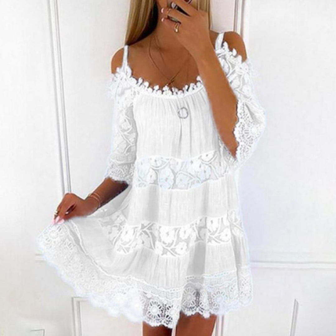 Laura | Bohemian Dress with Off-the-Shoulder - Light and Feminine Style