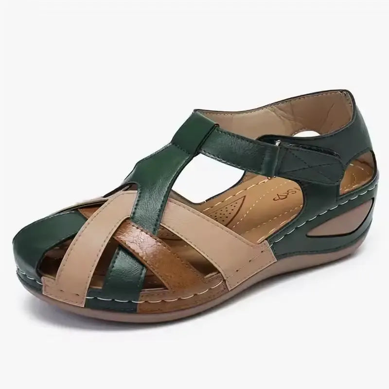 Alma | Sandalen met Kruisband – Vintage en Vrouwelijke Allure