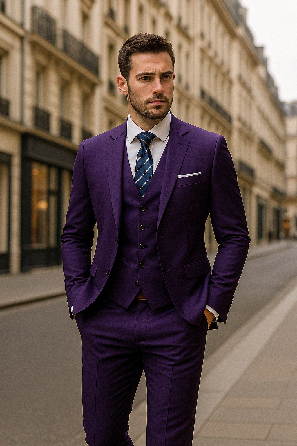 Neïl | Herre Kostume Justeret Tre-delt – Distinkt Stil