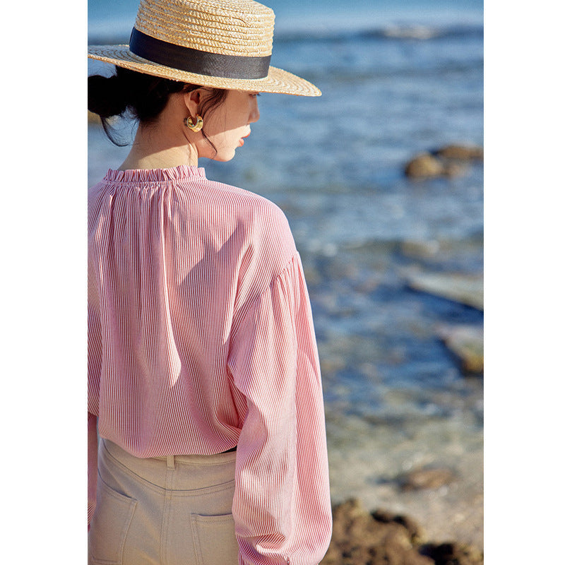 Ginette | Blusa a righe sottili – Chic e comfort assicurato 