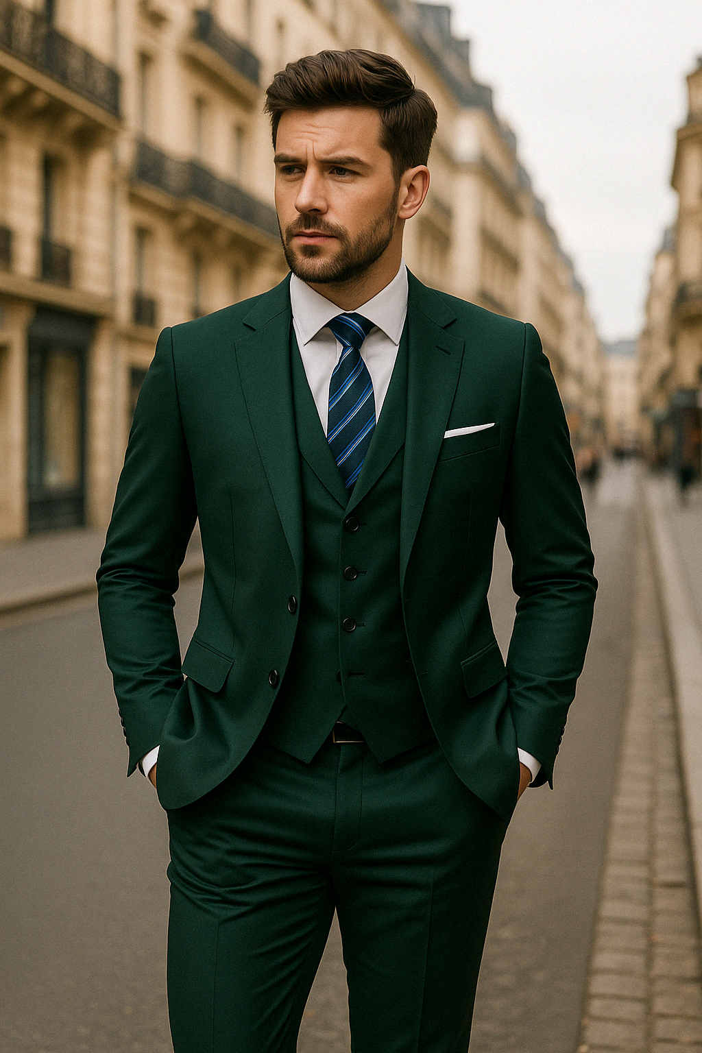 Neïl | Herre Kostume Justeret Tre-delt – Distinkt Stil 