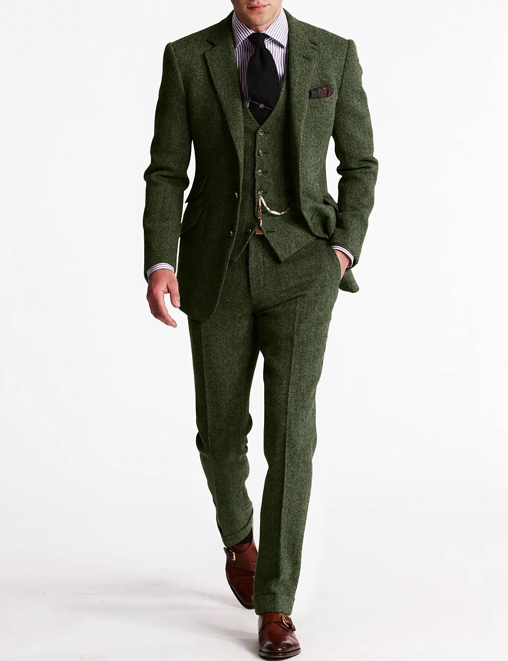 Amory | Traje de Hombre de Tres Piezas – Esprit Tweed Refinado 