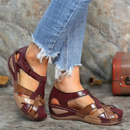 Alma | Sandaler med kryssrem – Vintage og feminin stil 