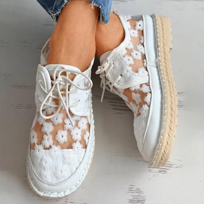 Bernice | Zapatos Transpirables – Tejido Floral y Elegancia 