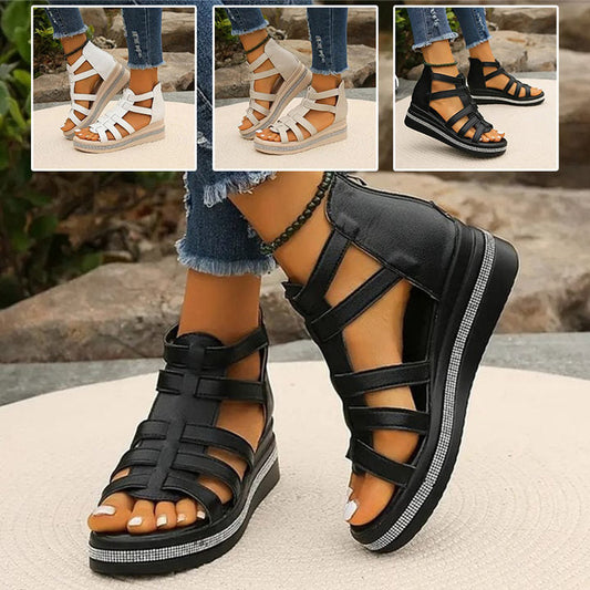 India | Sandalias de Plataforma – Elegancia y Detalle Brillante 