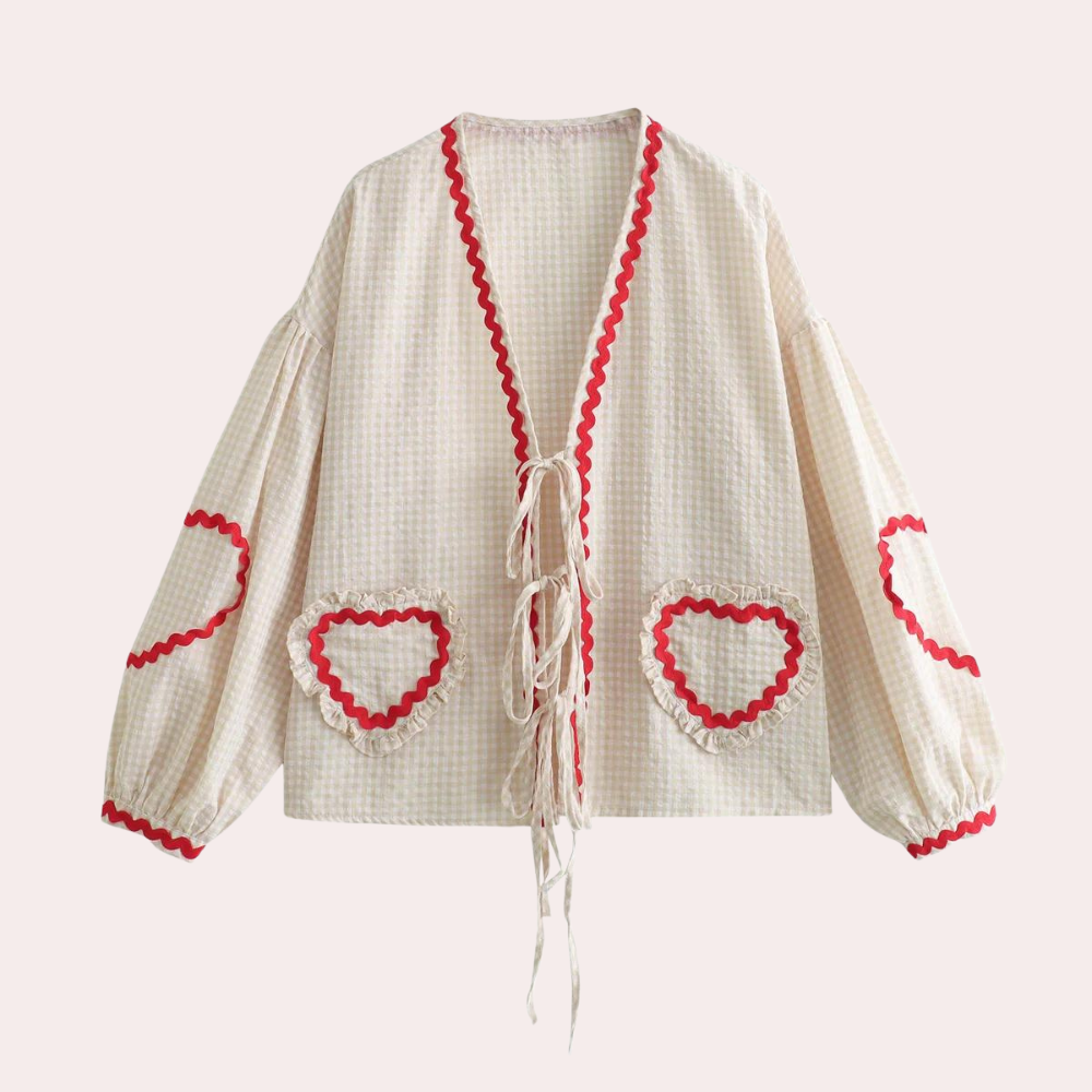 Claire | Camicia Dettaglio Cuore E Tocco Romantico 