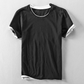 Fabio | T-shirt With Round Neck And Visible Hem Sleeves 