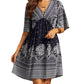 Ivana | Boho Dress With V-Neck and Print 