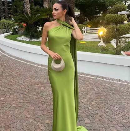 Jade | Hosszú és redőzött estélyi ruha 