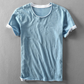 Fabio | T-shirt With Round Neck And Visible Hem Sleeves 