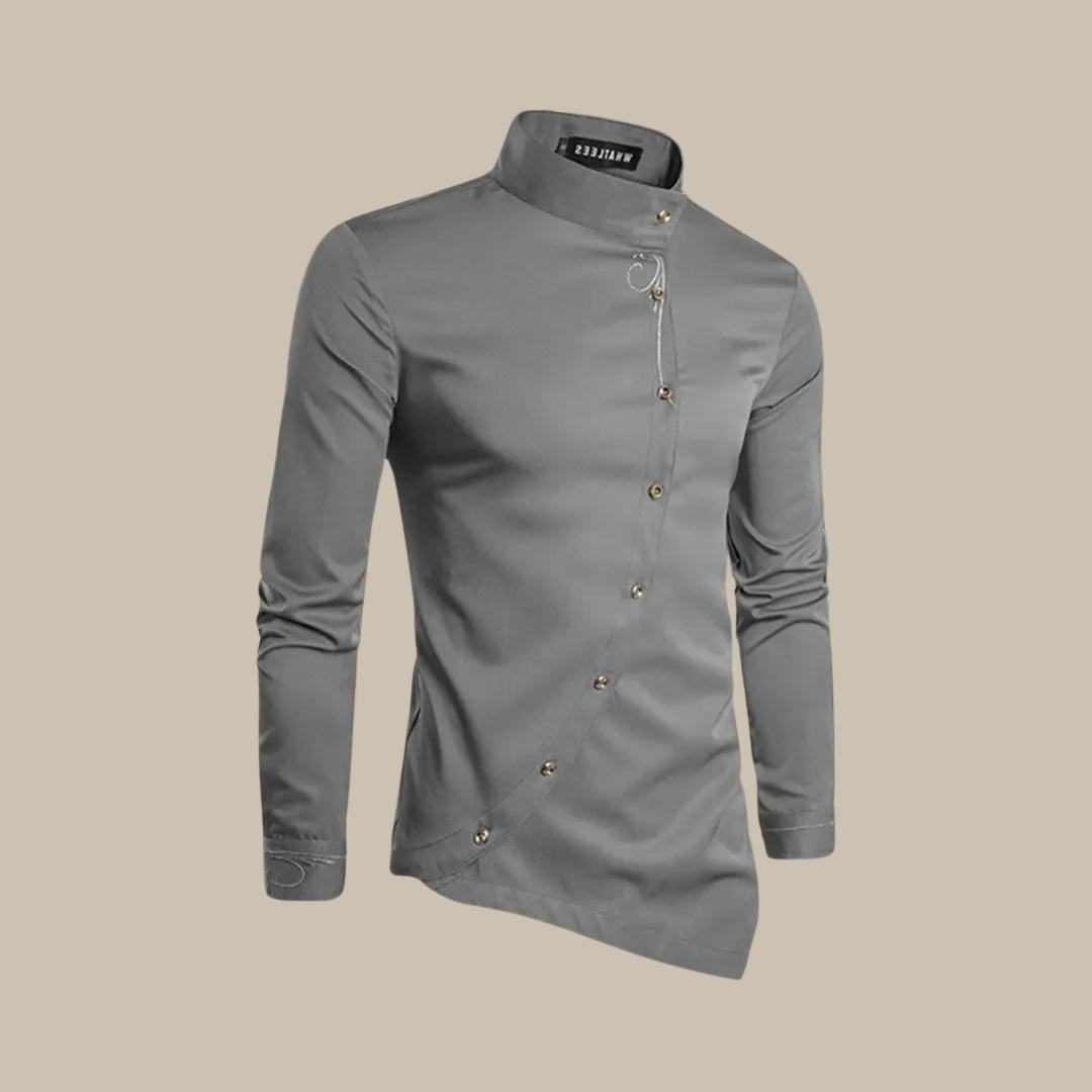 Massimo | Camicia Uomo Asimmetrica Collo Ufficiale 