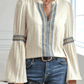 Margaux | Blouse Chic Femme – Col Volanté Et Manches Bouffantes