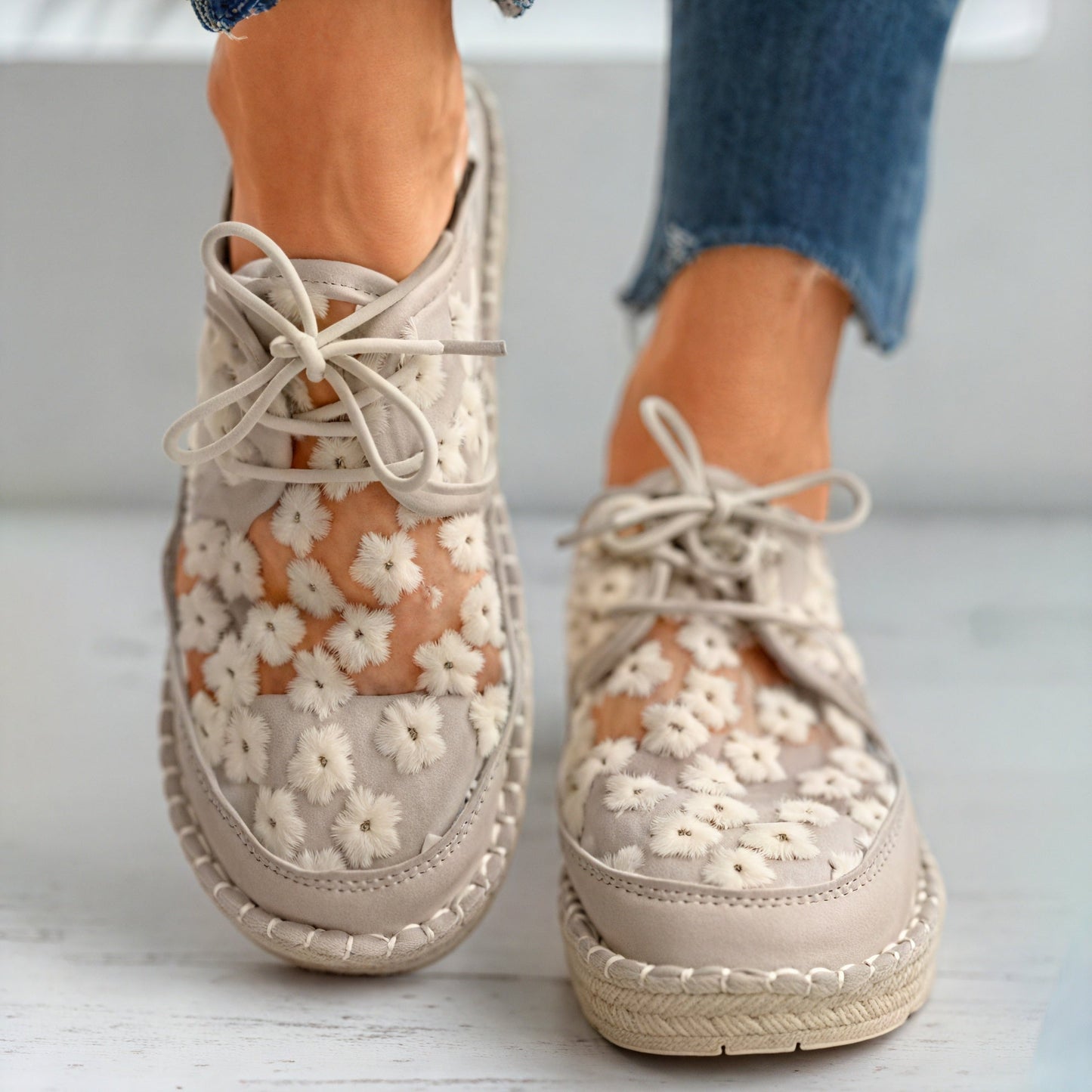 Bernice | Zapatos Transpirables – Tejido Floral y Elegancia 