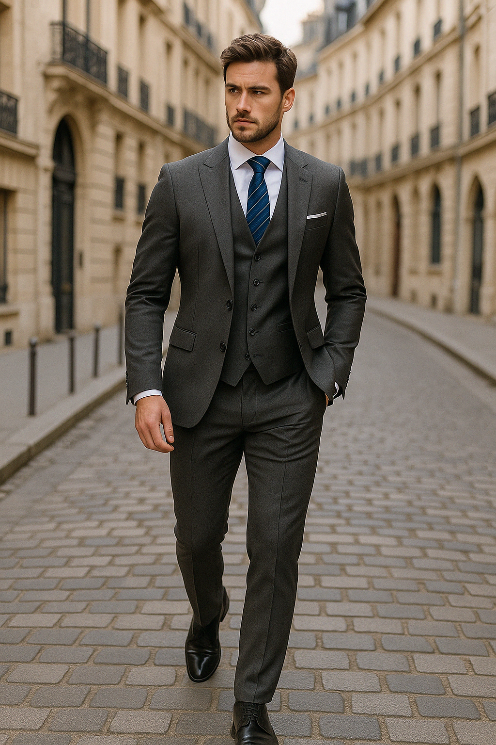 Neïl | Herre Kostume Justeret Tre-delt – Distinkt Stil 