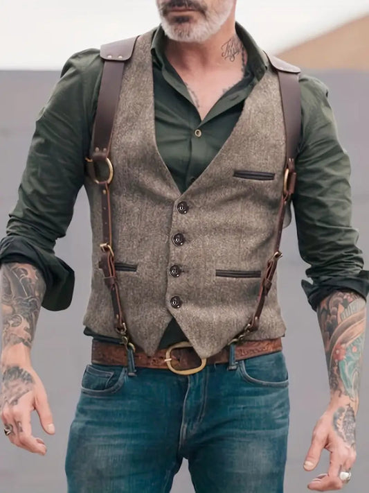 Jean | Gilet Vintage Chic – Coupe Décontractée Et Détails Soignés