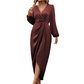 Marguerite | Chic Crossed Dress with Long Sleeves 