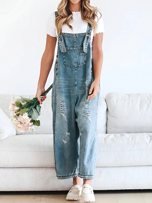 Lucie | Ujjatlan, laza farmer overall 