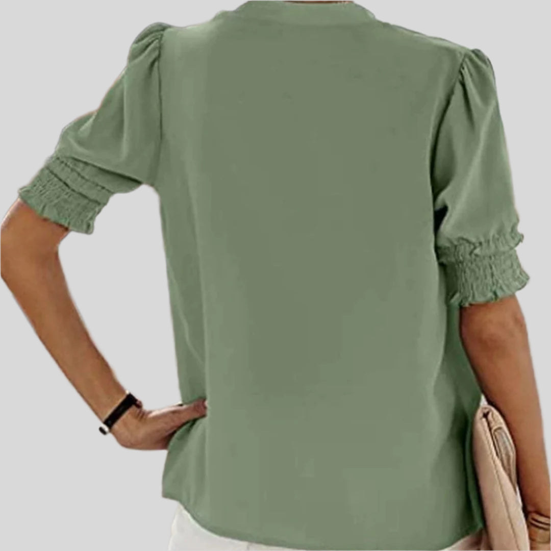 Déborah | Elegantní blůza s nařasenými rukávy 
