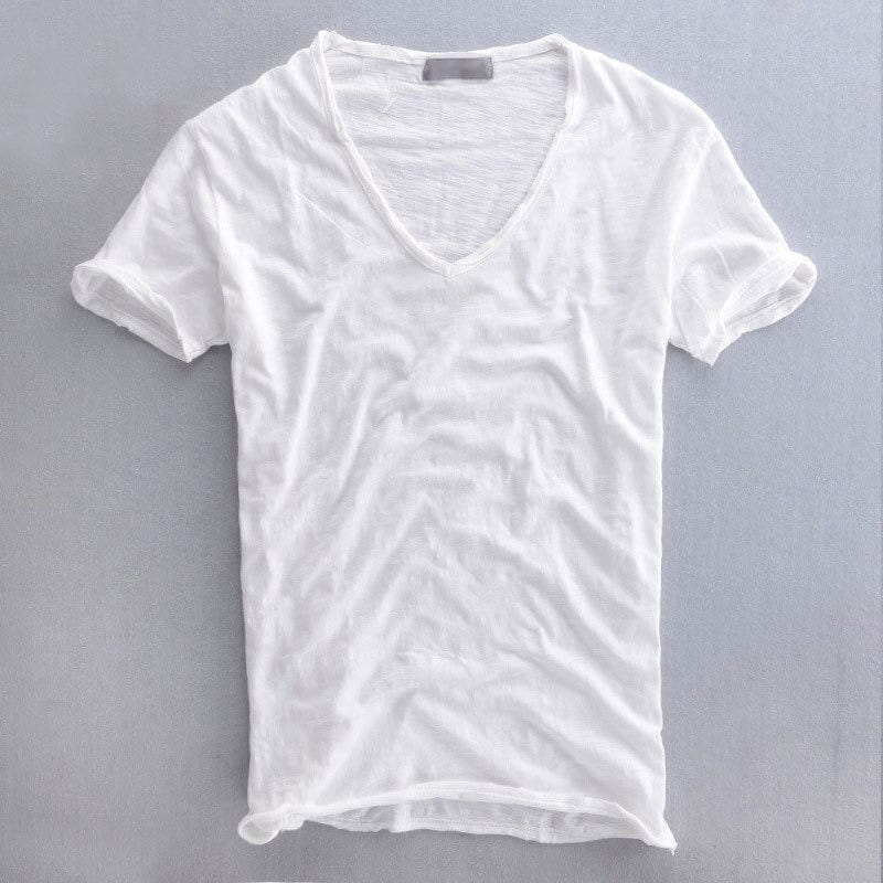 Robert | T-Shirt Herr V-ringad – Minimalistisk och tidlös stil 