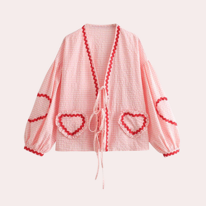 Claire | Camicia Dettaglio Cuore E Tocco Romantico 