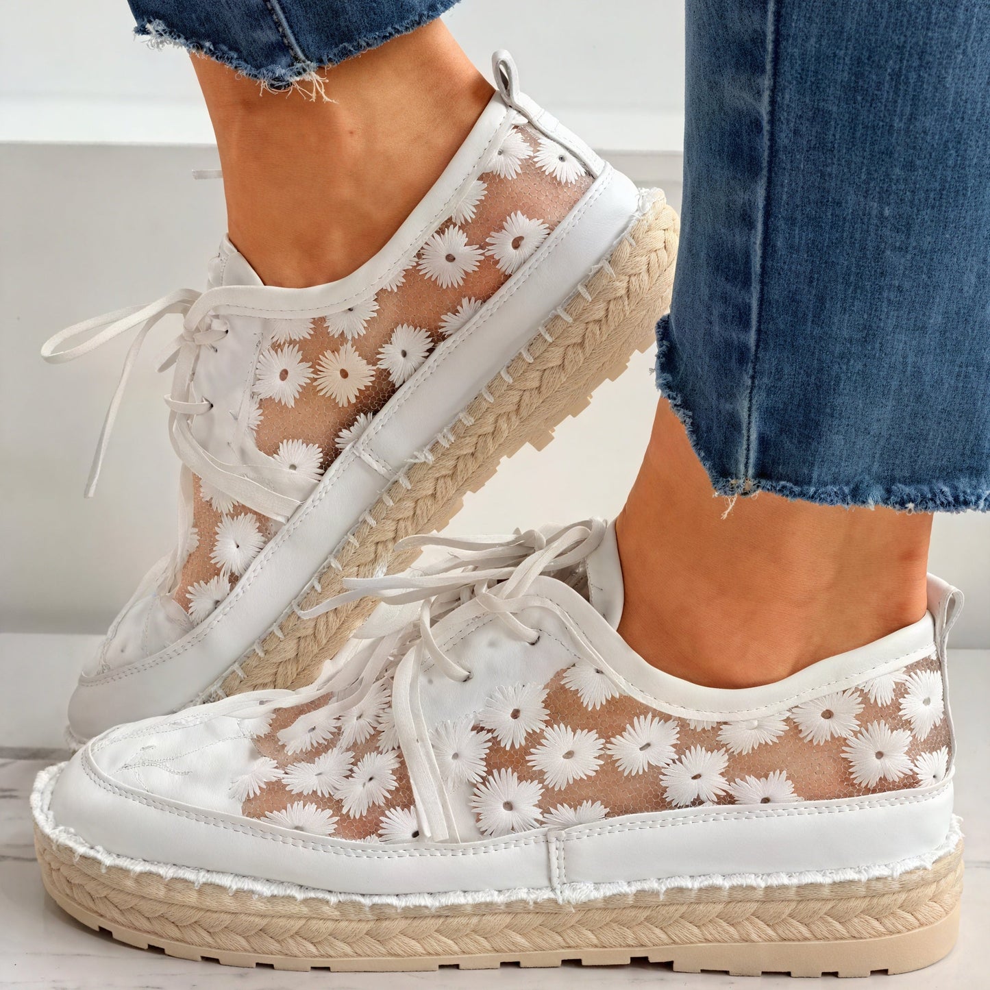 Bernice | Zapatos Transpirables – Tejido Floral y Elegancia 