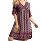 Ivana | Boho Dress With V-Neck and Print 