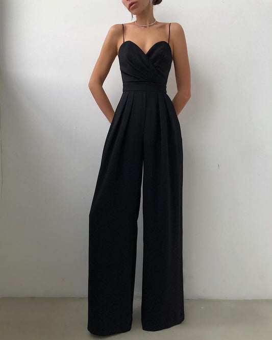 Aude | Aansluitende Jumpsuit Met Schouderbanden – Verfijnde Eenvoud 