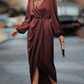 Marguerite | Chic Crossed Dress with Long Sleeves 