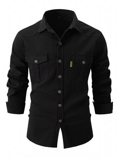 Loïc | Chemise Denim Contrastée