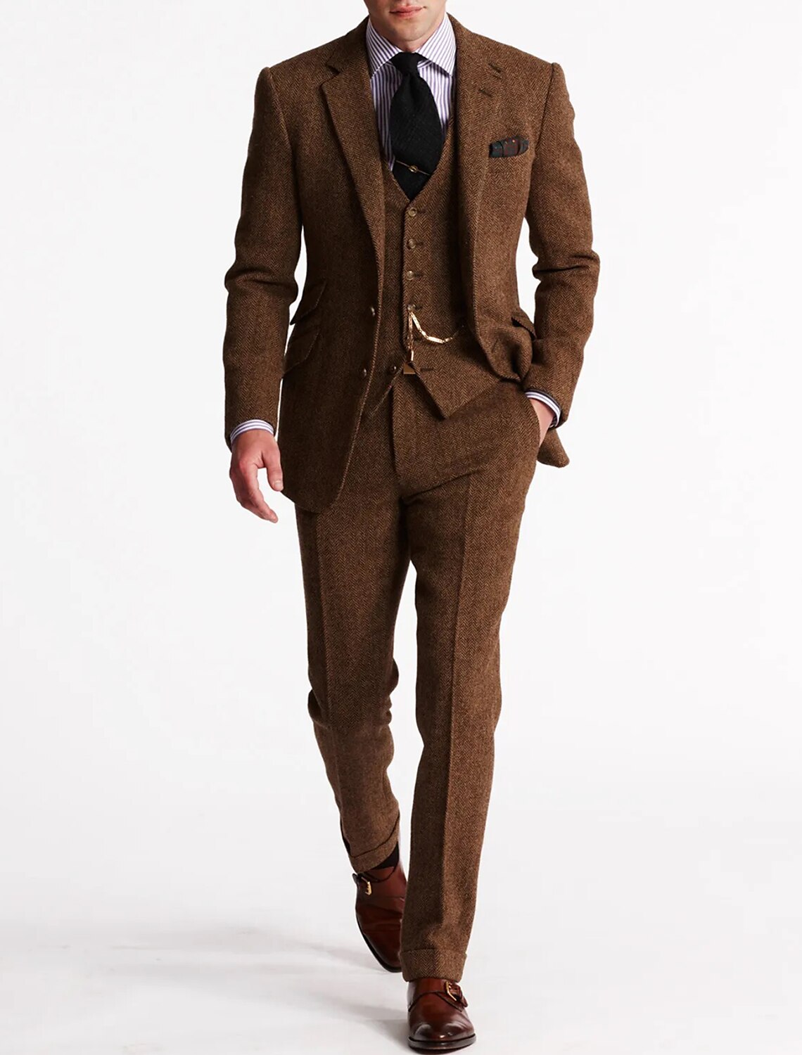 Amory | Traje de Hombre de Tres Piezas – Esprit Tweed Refinado 